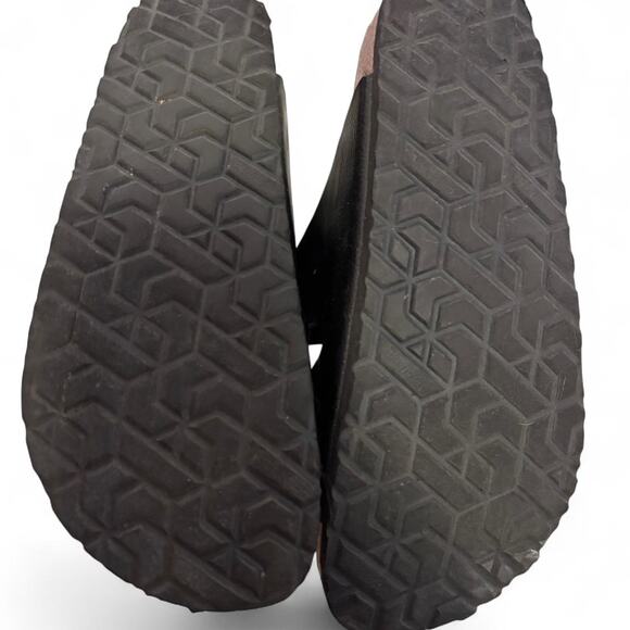 Black leather aerosoft arizona sandals - Picture 2 of 5